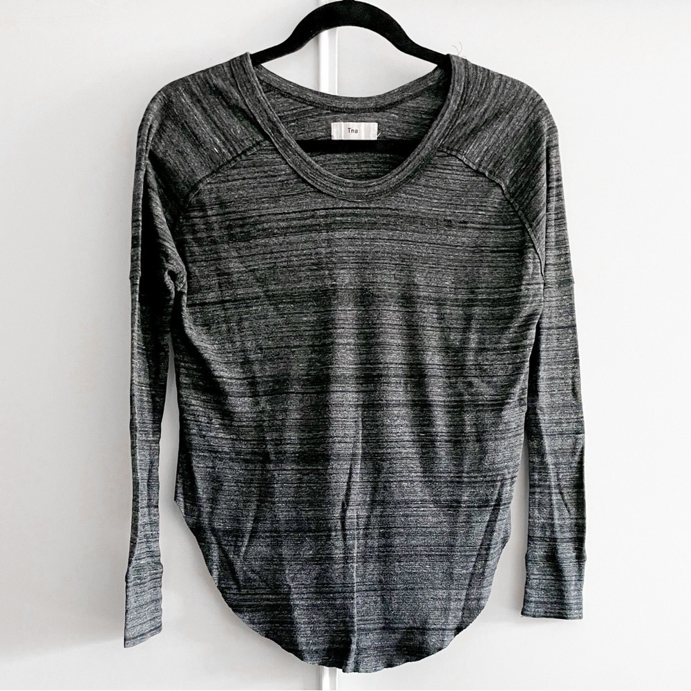 Tna Scoop Neck Striped Tee